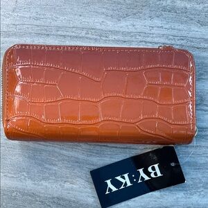 Glossy Brown Crossbody Bag